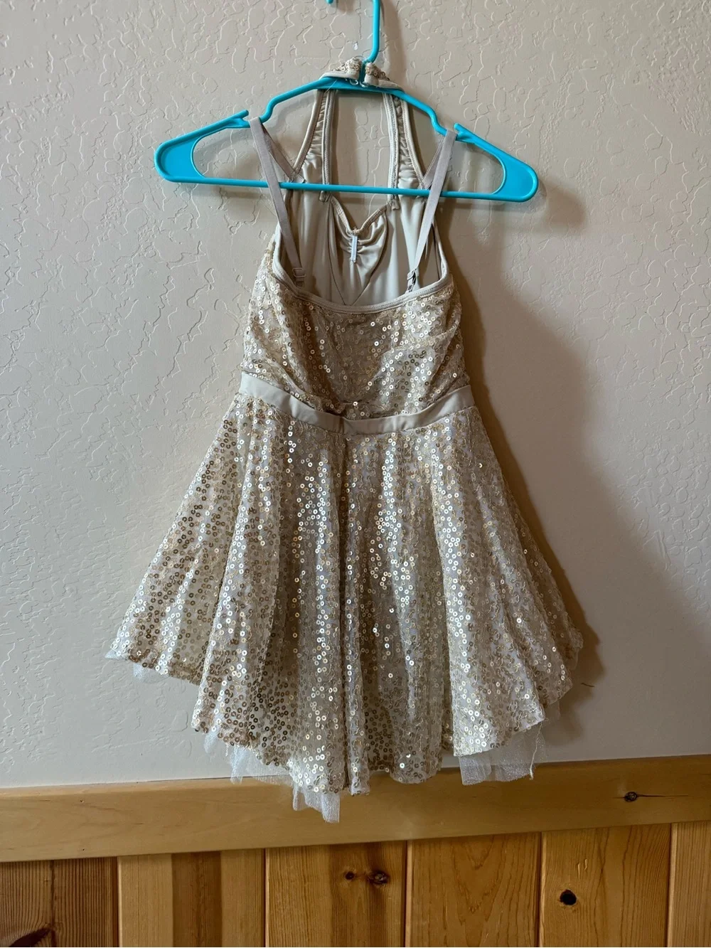 Revolution Dancewear Girls LC Champagne Gold Sequin Lyrical Dance Costume Dress